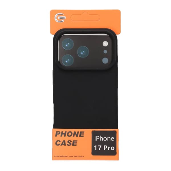 Blødt silikone mobilcover til iPhone 17 Pro - Sort