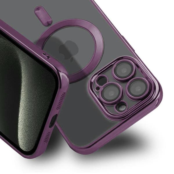 Luksus telefoncover med Magsafe iPhone 15 Pro Max - Lilla