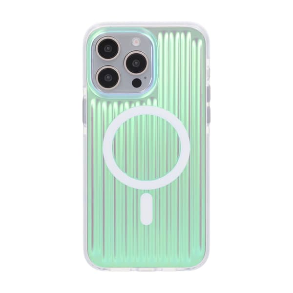 Model reflekterende farve Magnetisk etui til iPhone 15 Pro Max Grøn