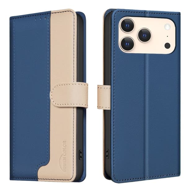 BINFEN COLOR iPhone 17 Pro Wallet Cover - Blå