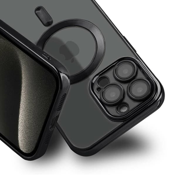 Luxury Mobilskal med Magsafe iPhone 15 Pro Max - Svart