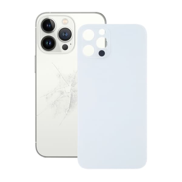iPhone 12 Pro Max Bagglas med Klæbebånd - Hvid