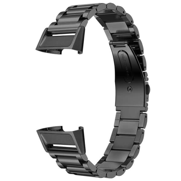 Fitbit Charge 4/Charge 3 Urrem Rustfrit Stål – Sort
