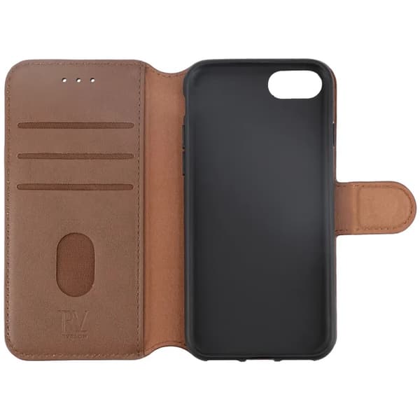 iPhone 7/8/SE 2020 Plånboksfodral Läder Rvelon - Brun