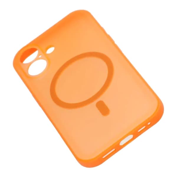 Precise Hole Shield Magnetic Case - iPhone 16 Orange