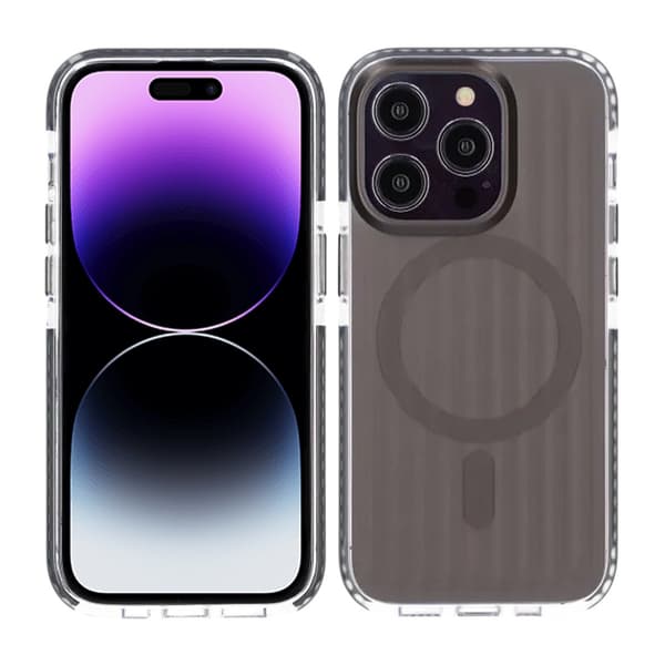 Mønstret TPU-cover til iPhone 14 Pro med MagSafe - Sort
