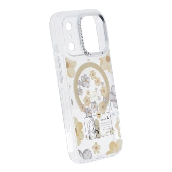 Gradient Floral Magnetic Case For iPhone 17 Pro Keltainen