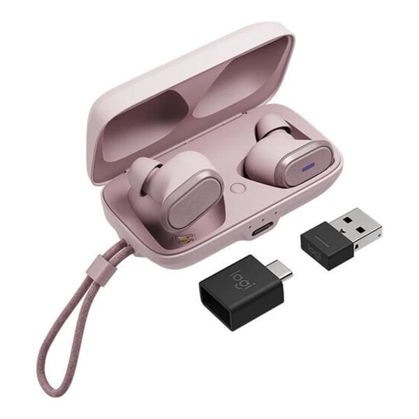 Logitech Zone True Wireless InEar Headphones with Active Noise Cancellation ANC  Rose