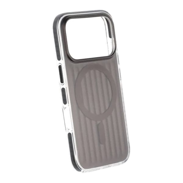 Bølget Magsafe Mobilcover til iPhone 17 Pro - Sort