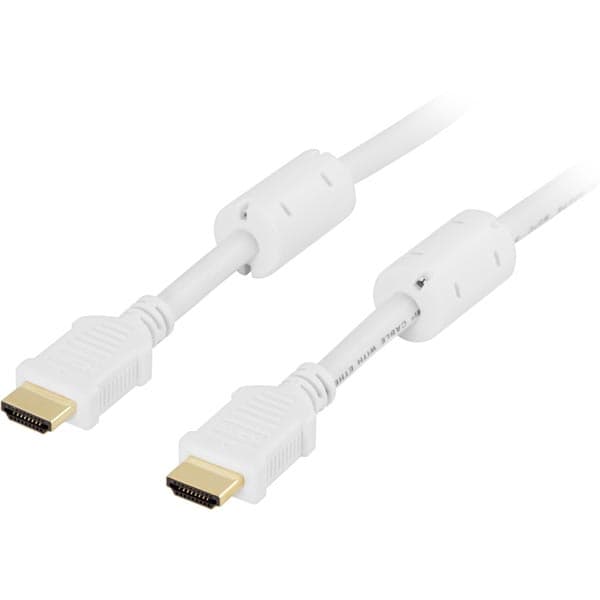 DELTACO HDMI-kabel, 1m, hvid