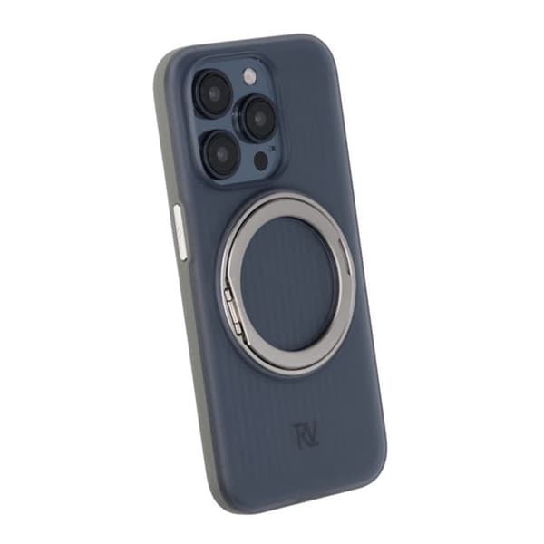 iPhone 15 Pro Max Rvelon Cover Roterende Magnetisk Stativ - Grå