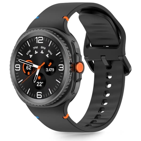 Tech-Protect Silikone Urrem til Samsung Galaxy Watch 8/8 Classic - Sort