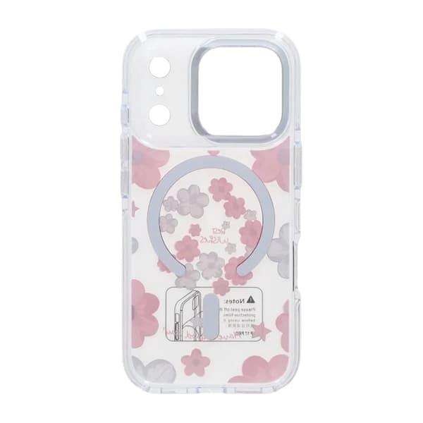 Gradient Blomster Magnetisk Cover Til iPhone 17 Pro Max Pink
