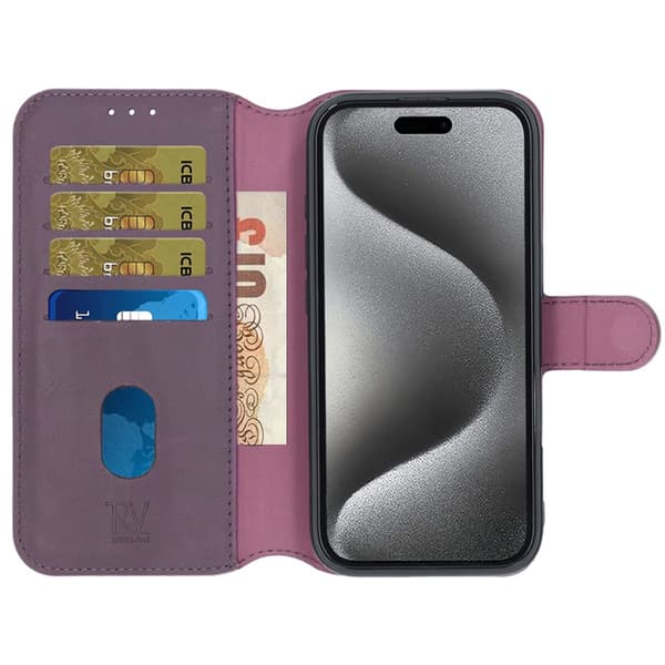 iPhone 16 Pro Max Plånboksfodral Magnet Rvelon - Lila