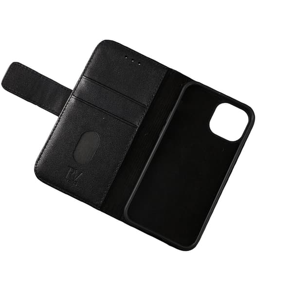 iPhone 13 Mini Plånboksfodral Läder Rvelon - Svart