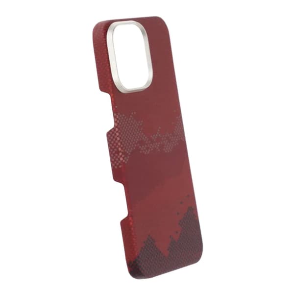 Kevlar Vævet Magnetisk Cover - iPhone 16 Pro Max River Red