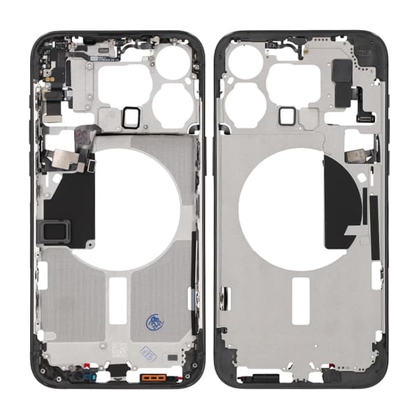 iPhone 15 Pro Max Mellemramme med Smådele OEM - Titanium Sort
