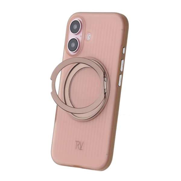 iPhone 16 Rvelon Cover Roterende Magnet Stativ - Bronze