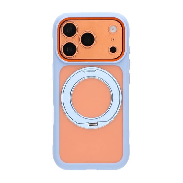 Clear Glow 360 Roterende MagSafe Stand Cover til iPhone 17 Pro Max/18 Pro Max Himmelblå