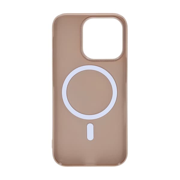 Blankt design magnetisk cover til iPhone 16 Pro Guld