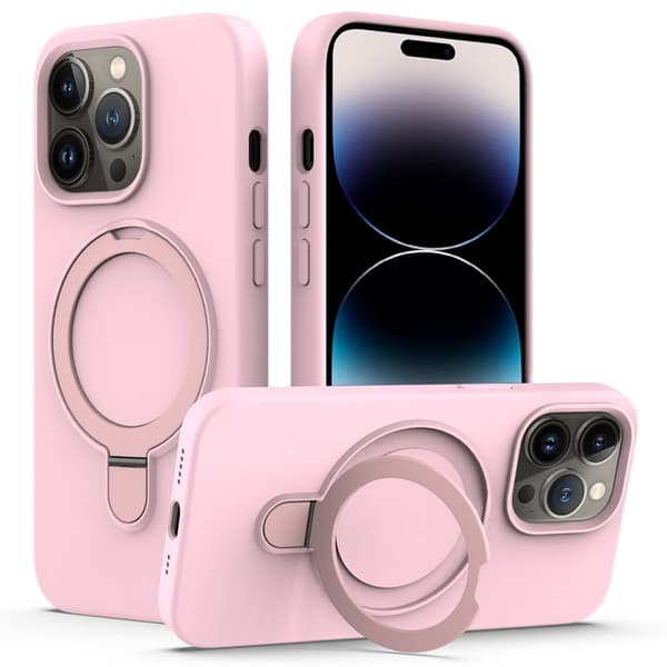 iPhone 14 Pro Max MagSafe Cover med Ring Stand - Pink