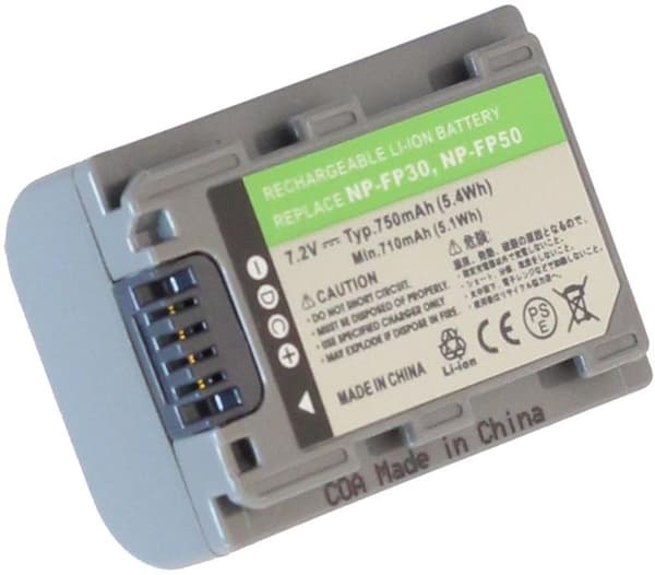 Batteri til NP-FP50 erstatningsbatteri
