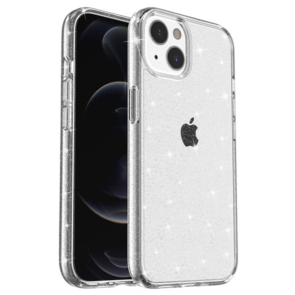 Kimalteleva iPhone 15 Plus -kuori - Valkoinen