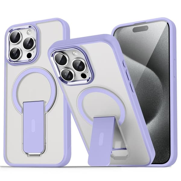 iPhone 14 Pro Max Cover MagSafe Støttefod - Lys Lilla