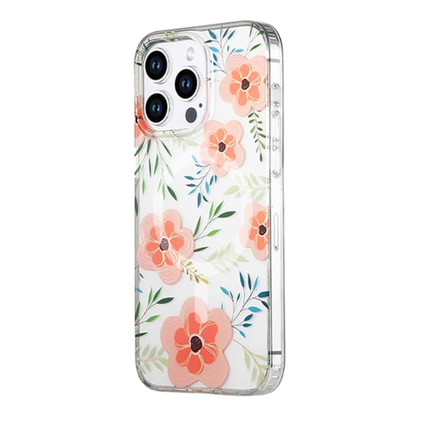 iPhone 14 Pro Max Mobilskal MagSafe - Blommor Rosa