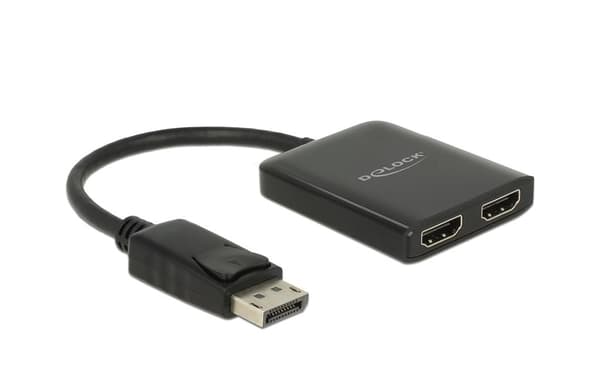 Delock DisplayPort Splitter 1x DisplayPort til 2x HDMI MST