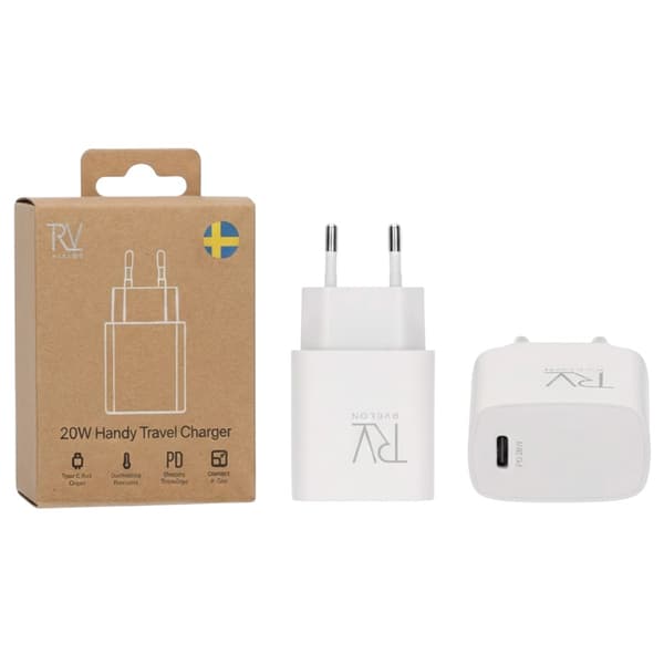 Rvelon Snabbladdare USB-C 20W