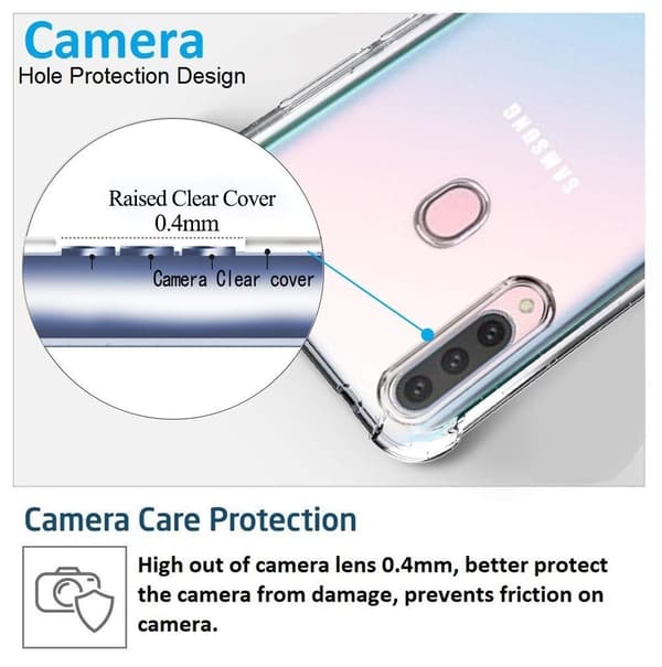 Stöttåligt Mobilskal Samsung Galaxy A20s - Transparent