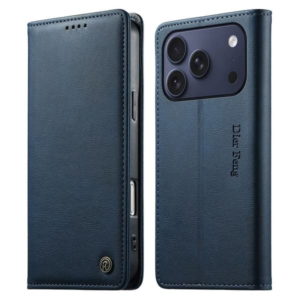 DIERFENG iPhone 18 Pro/17 Pro lompakkokotelo korttipidike RFID-esto - Sininen
