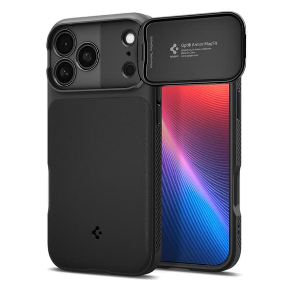 Spigen Optik Armor MagFit Cover til iPhone 18 Pro Max / 17 Pro Max - Sort