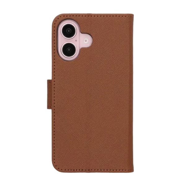 iPhone 16 Plus Pung Etui med Stand - Brun