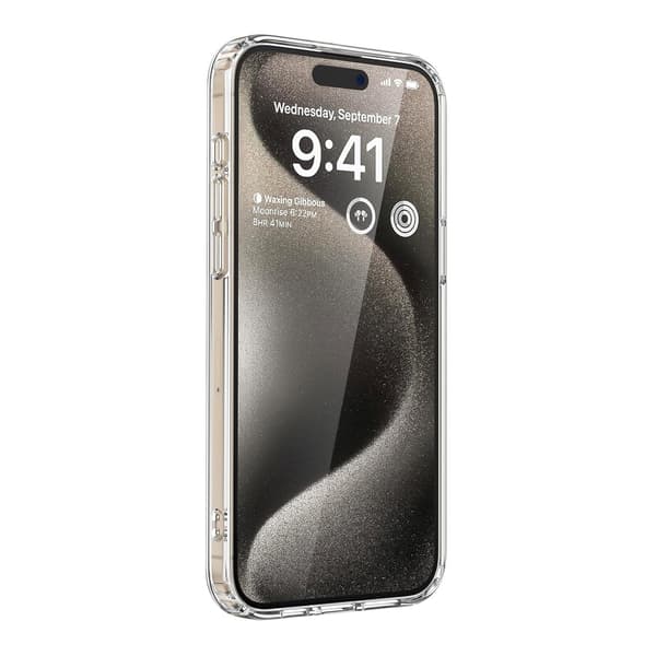 Mobilskal Stöttåligt Magsafe för iPhone 15 Pro - Transparent