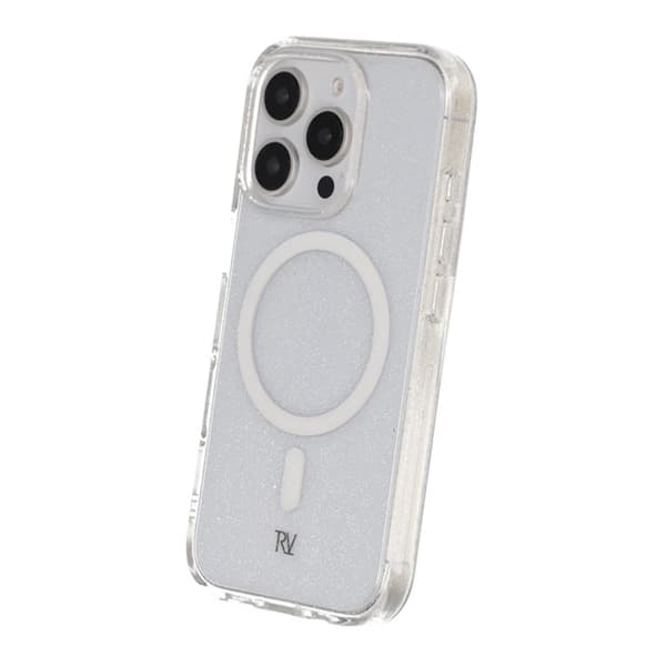 iPhone 16 Pro Rvelon TPU -matkapuhelinkotelo MagSafella - Glitter White