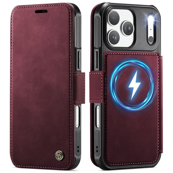 CASEME iPhone 18 Pro/17 Pro MagSafe Plånboksfodral RFID - Röd