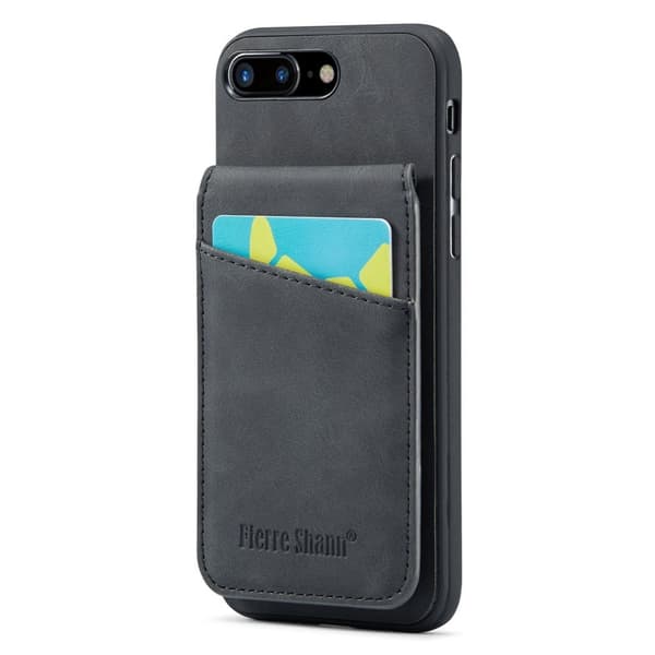 FIERRE SHANN iPhone 7 Plus / 8 Plus Fodral med Kortfack - Svart