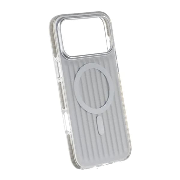 Bølget Magsafe Mobilcover til iPhone 17 Pro Max - Sølv