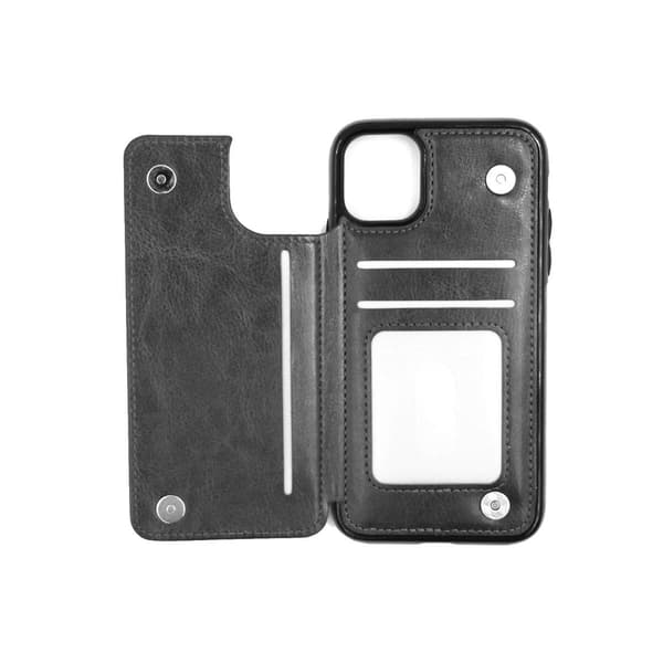 iPhone 11 Pro Max Mobilskal med Kortfack - Svart