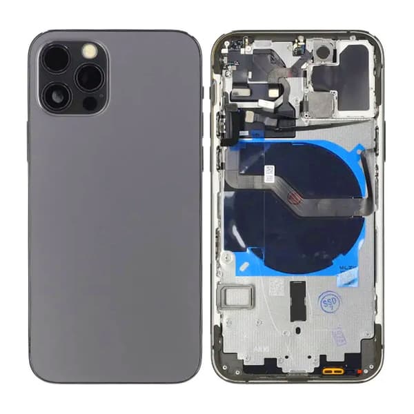 iPhone 12 Pro Bagcover med komplet ramme - Lilla
