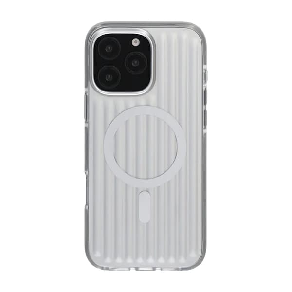 Mønstret TPU-cover til iPhone 16 Pro med MagSafe - Sølv