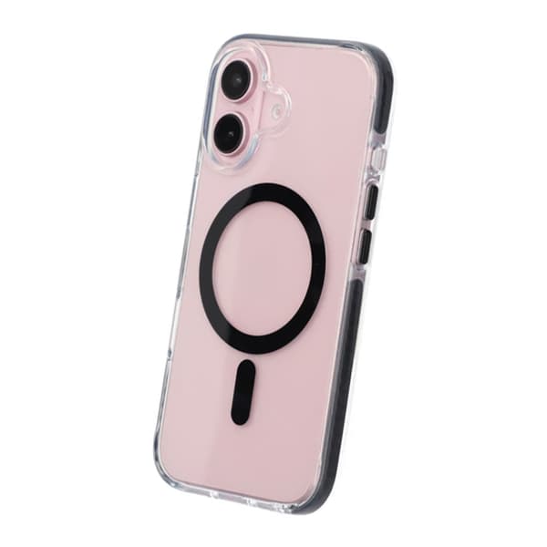 iPhone 16 Plus Mobilcover Magnet Dobbelt Beskyttelse - Sort