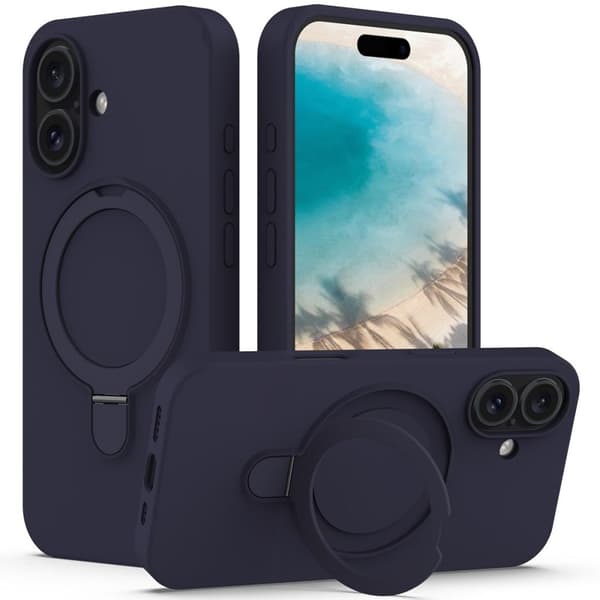 iPhone 16 Plus MagSafe Kickstand Cover – Midnatsblå