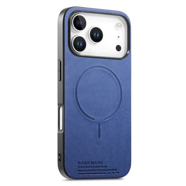 iPhone 18 Pro/17 Pro MagSafe Cover med tekstilbagside - Blå