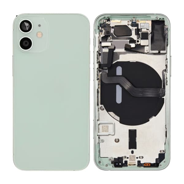 iPhone 12 Mini Bagcover Komplet Med Smådele - Grøn