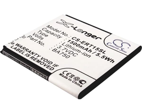 Batteri til BA-750 erstatningsbatteri