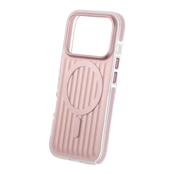 Mobilskal Korrugerad Magsafe för iPhone 17 Pro - Rosa