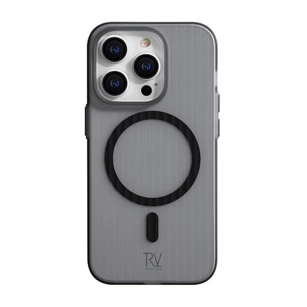 iPhone 14 Pro Max Mobilskal Korrugerad med Magsafe Rvelon - Grå